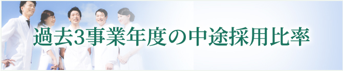 過去3事業年度の中途採用比率